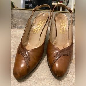 VTG Ferragamo Leather Heels